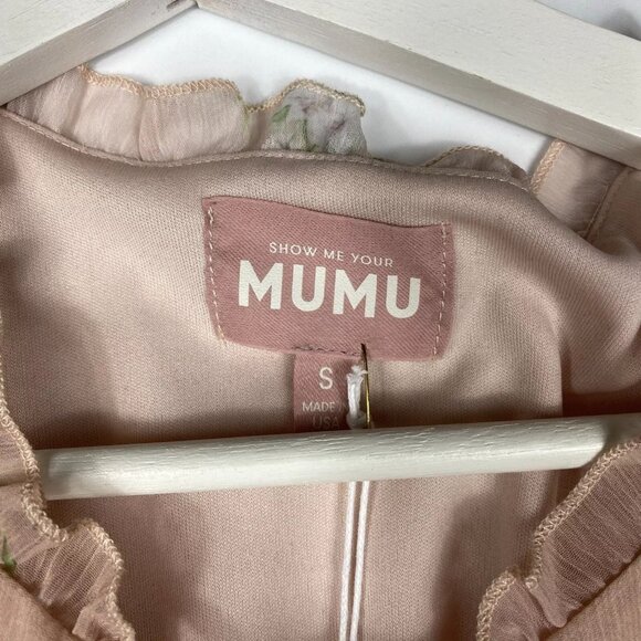 Show Me Your MuMu Pink Floral Coquette Ruffle Mumu Mini Dress - Picture 4 of 10